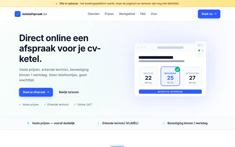 Ketelafspraak.be - screenshot